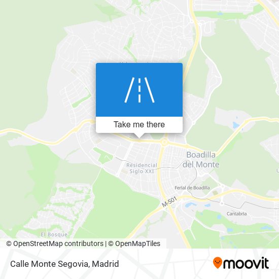 Calle Monte Segovia map