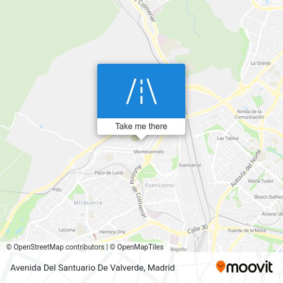 Avenida Del Santuario De Valverde map