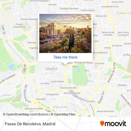 Paseo De Recoletos map