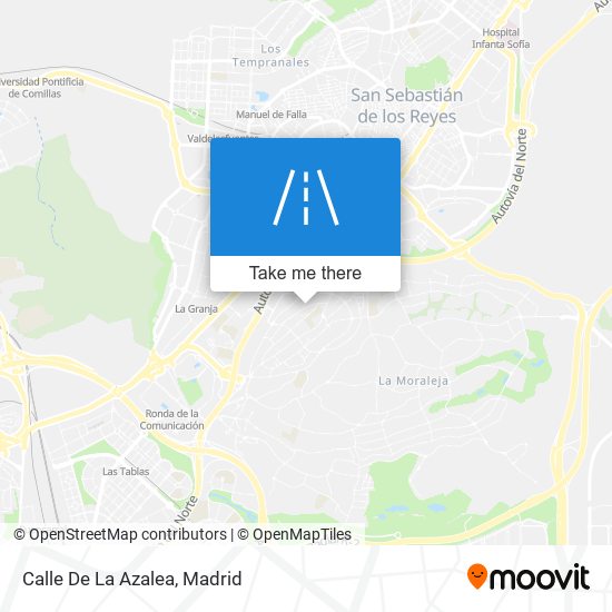 How to get to Calle De La Azalea in Alcobendas by Bus, Metro or Train?