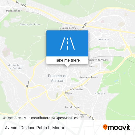 mapa Avenida De Juan Pablo II