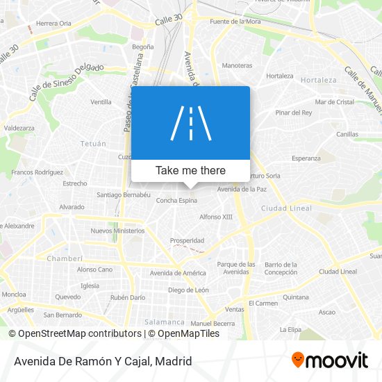 mapa Avenida De Ramón Y Cajal