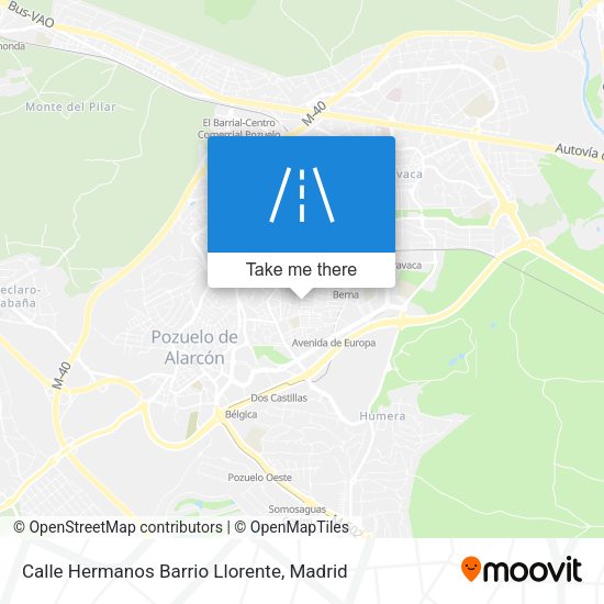 Calle Hermanos Barrio Llorente map