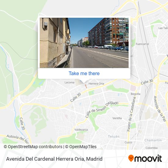 mapa Avenida Del Cardenal Herrera Oria