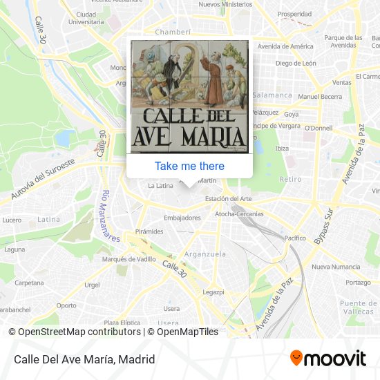 mapa Calle Del Ave María