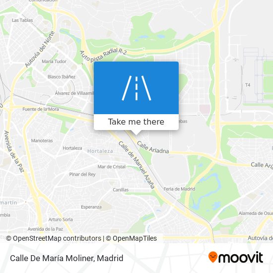 mapa Calle De María Moliner
