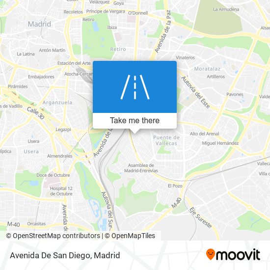 mapa Avenida De San Diego