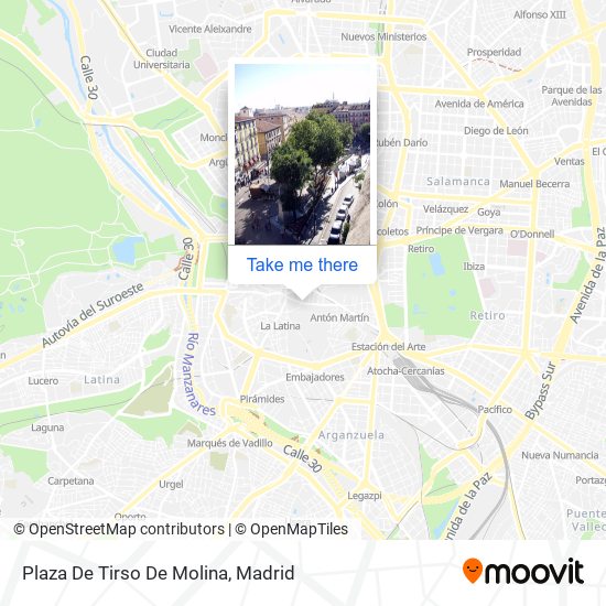 Plaza De Tirso De Molina map