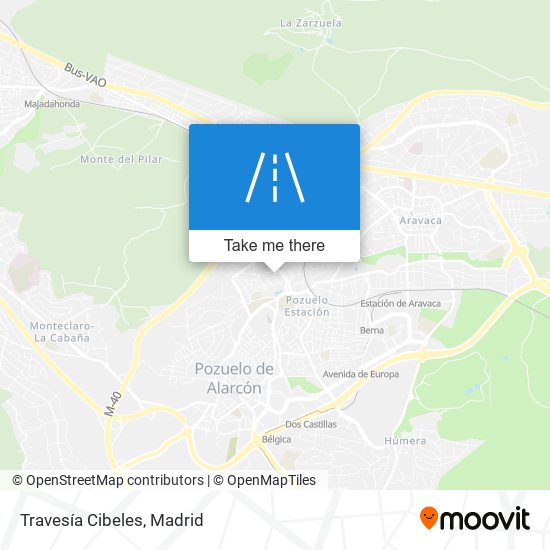 Travesía Cibeles map