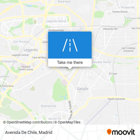 mapa Avenida De Chile