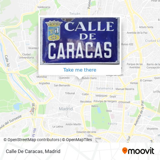 mapa Calle De Caracas