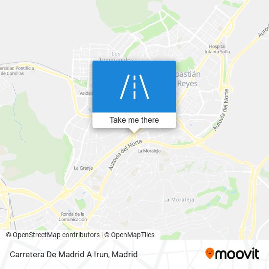 Carretera De Madrid A Irun map