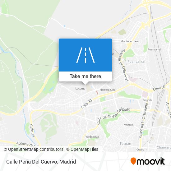 mapa Calle Peña Del Cuervo