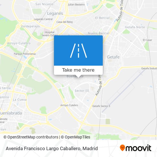 mapa Avenida Francisco Largo Caballero