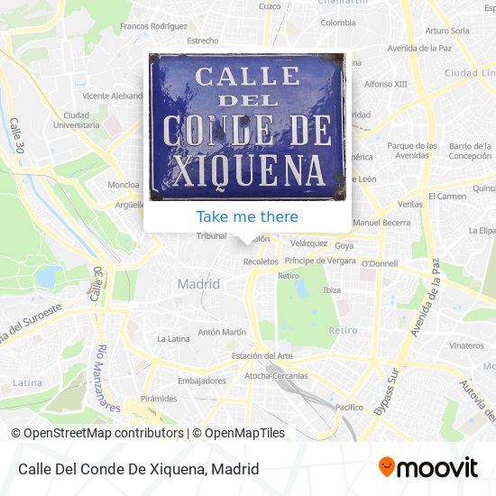 mapa Calle Del Conde De Xiquena