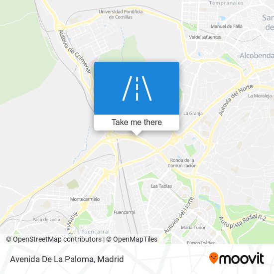 mapa Avenida De La Paloma