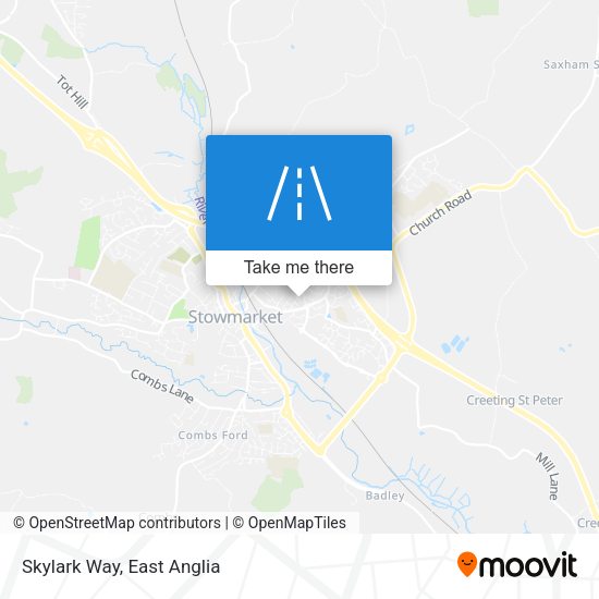 Skylark Way map