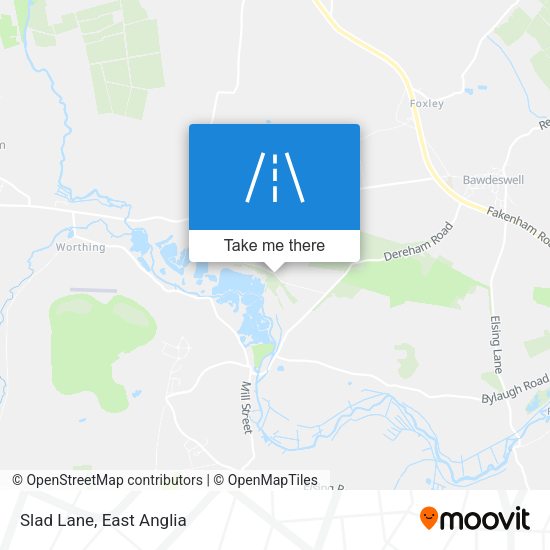 Slad Lane map
