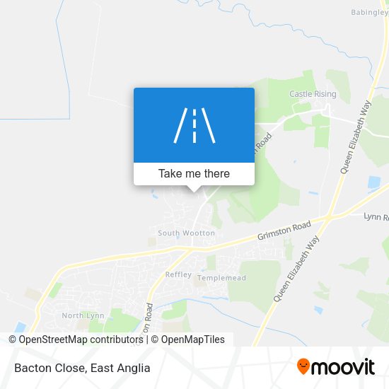 Bacton Close map