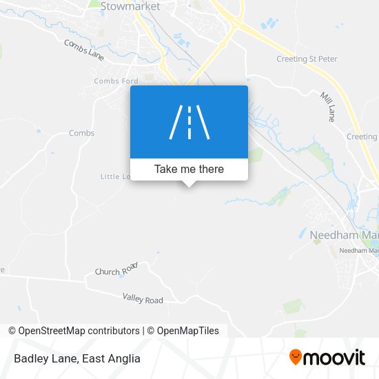 Badley Lane map