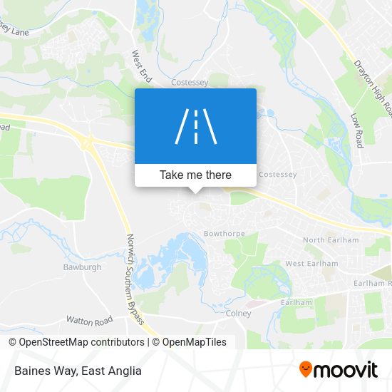 Baines Way map