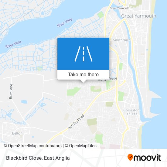 Blackbird Close map