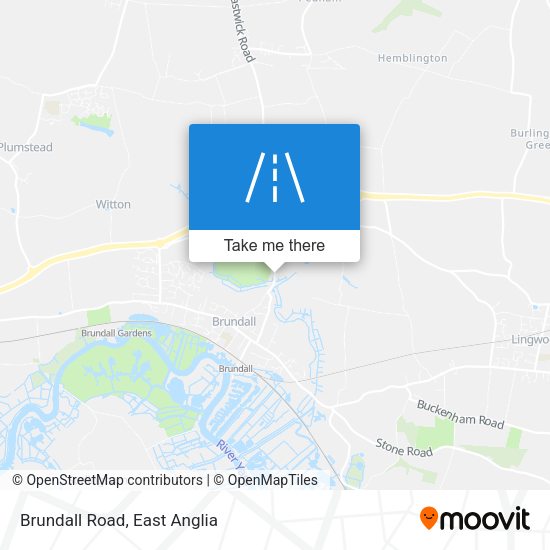 Brundall Road map