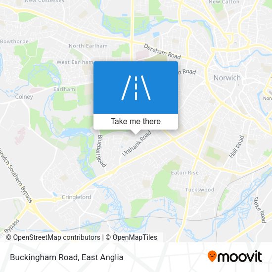 Buckingham Road map
