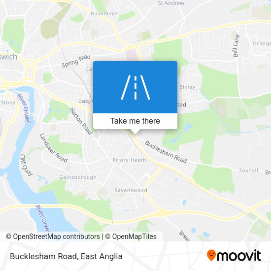 Bucklesham Road map