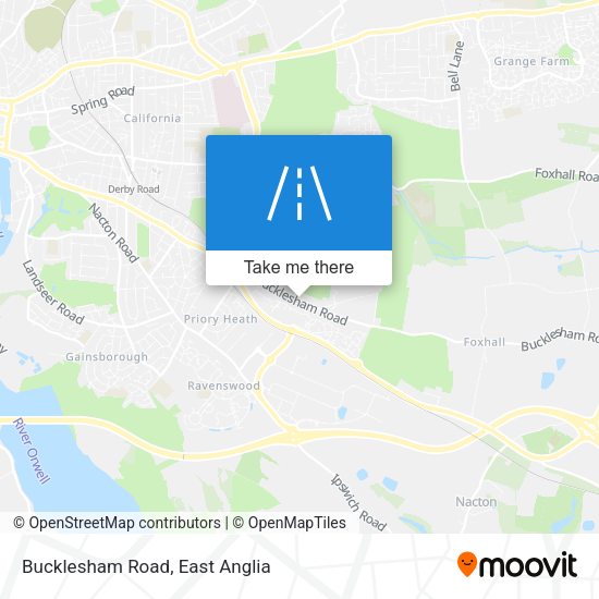 Bucklesham Road map