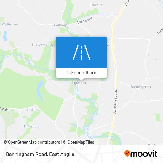 Banningham Road map