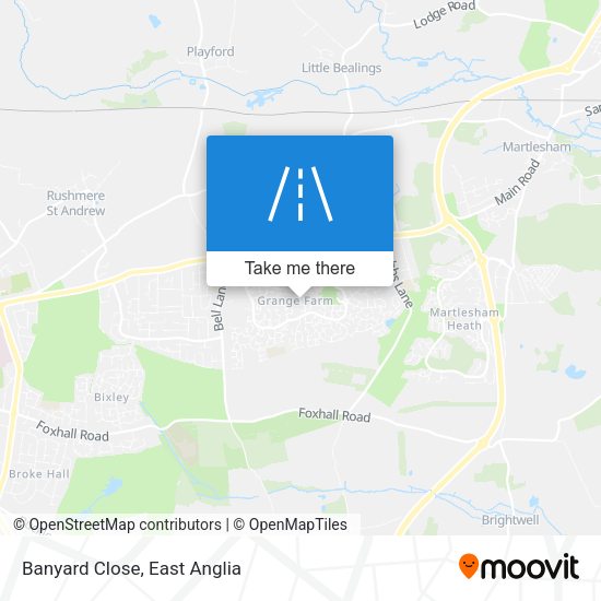 Banyard Close map