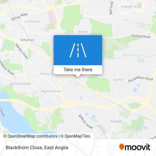 Blackthorn Close map