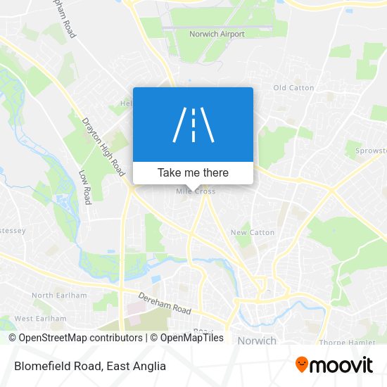 Blomefield Road map