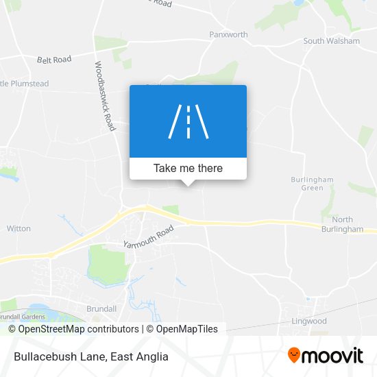 Bullacebush Lane map