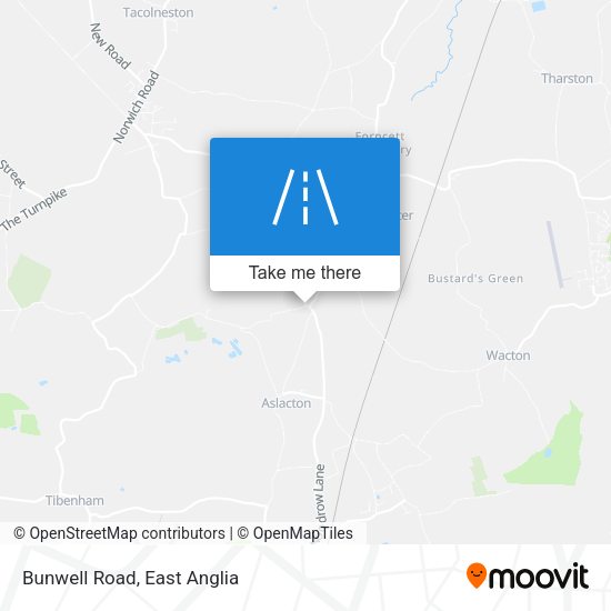 Bunwell Road map