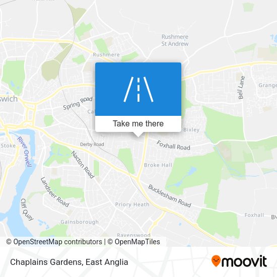 Chaplains Gardens map