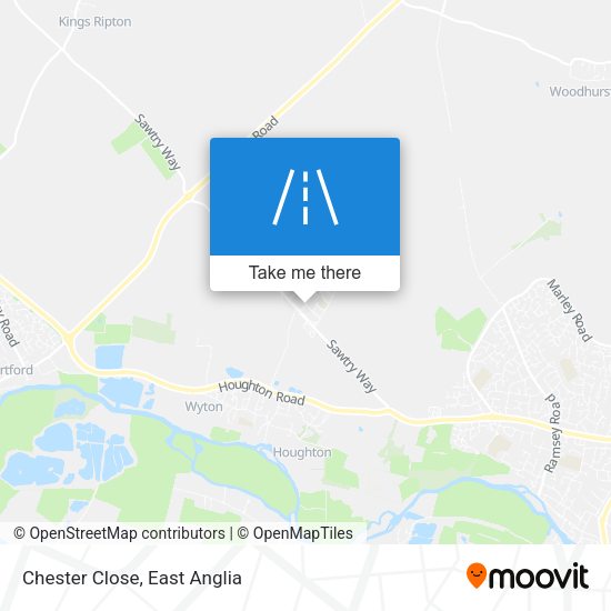 Chester Close map