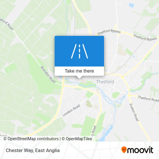 Chester Way map