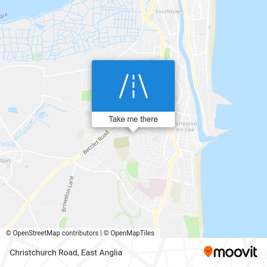 Christchurch Road map