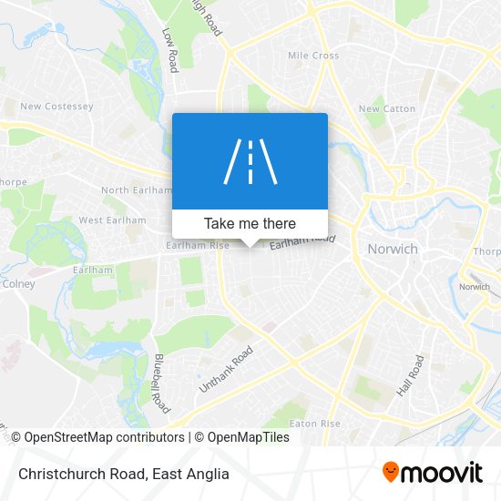 Christchurch Road map