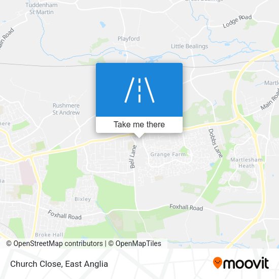 Church Close map