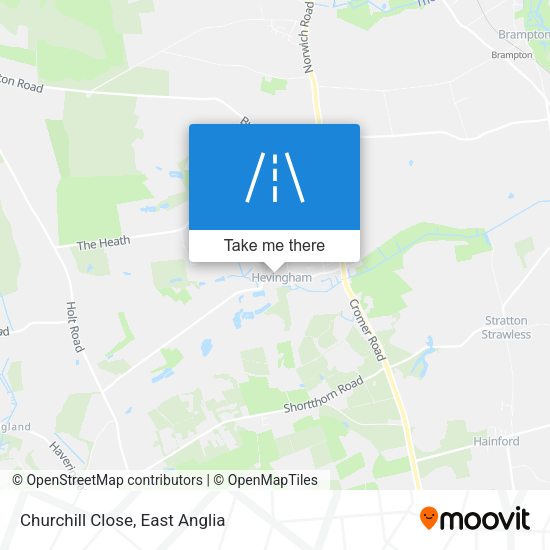Churchill Close map