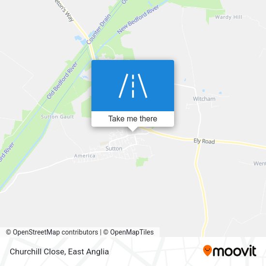Churchill Close map