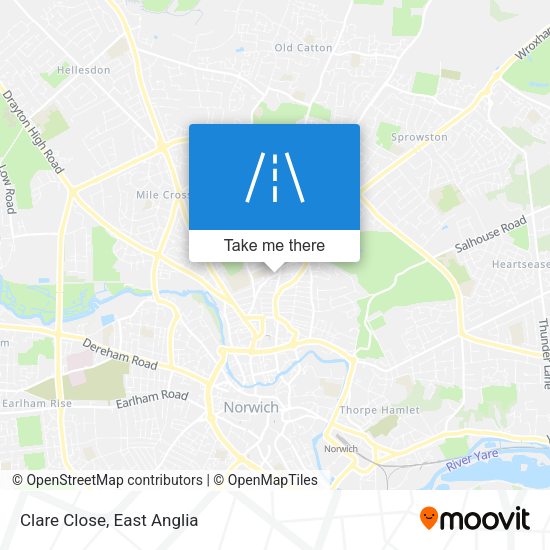 Clare Close map
