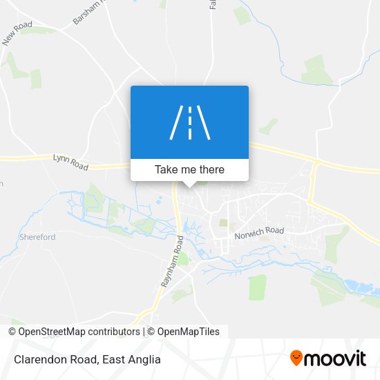 Clarendon Road map
