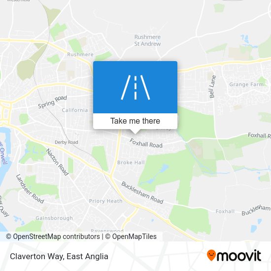 Claverton Way map