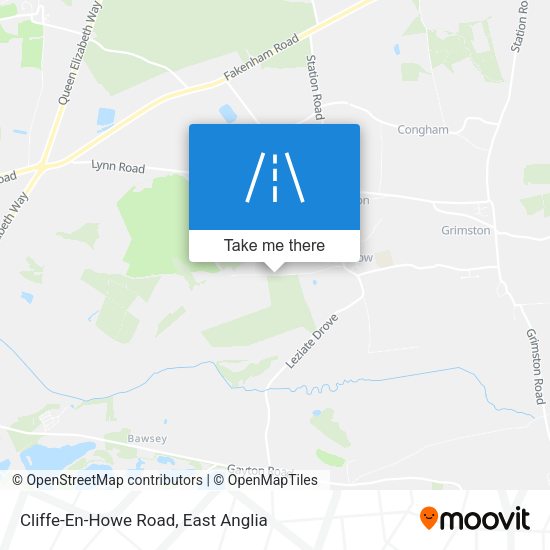 Cliffe-En-Howe Road map