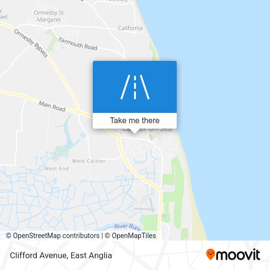 Clifford Avenue map