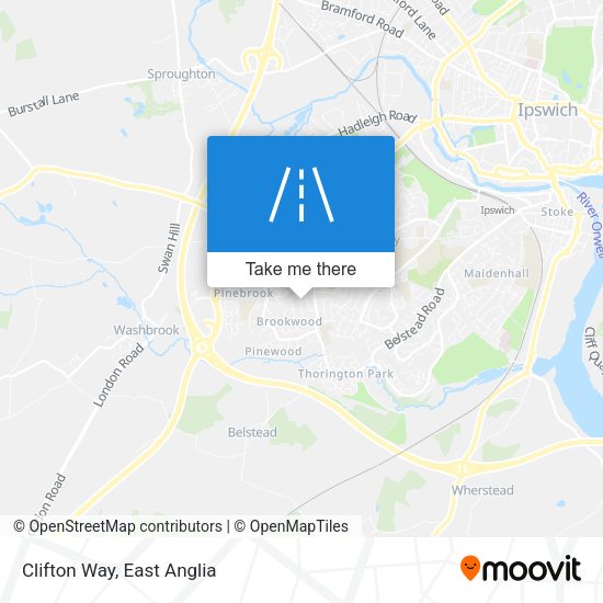 Clifton Way map